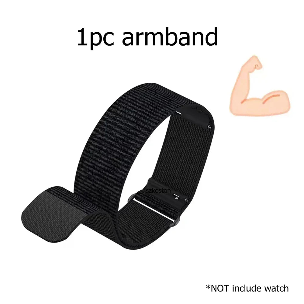 Adjustable Nylon Strap For Amazfit Helio Bicep/Wrist Band Breathable Sport Fitness Tracker Replacement Loop Accessories