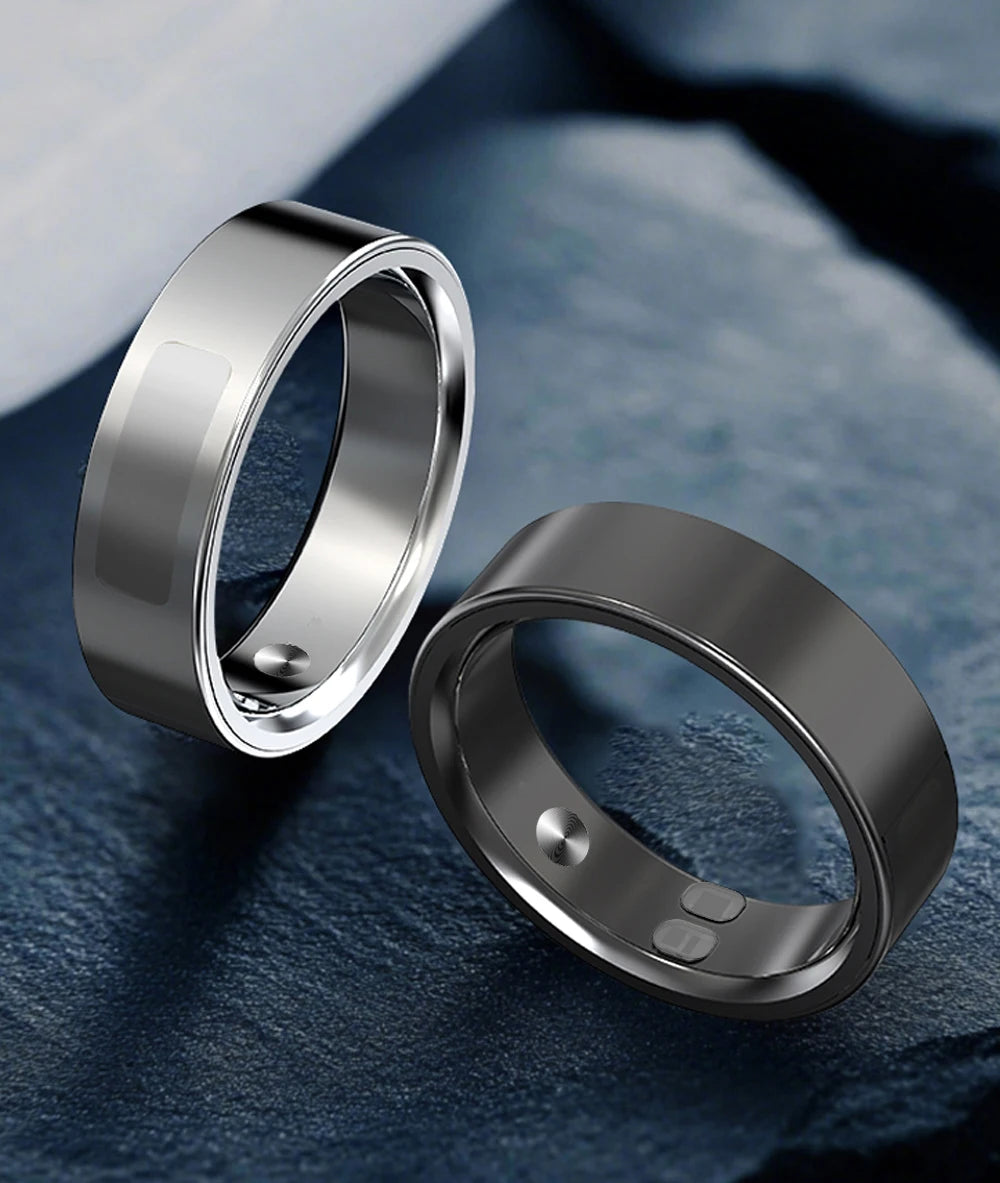 2026 Health Monitoring Smart Ring, Continuous Heart Rate Blood Oxygen Sleep Tracker, Silent Vibration Notification Smart Ring