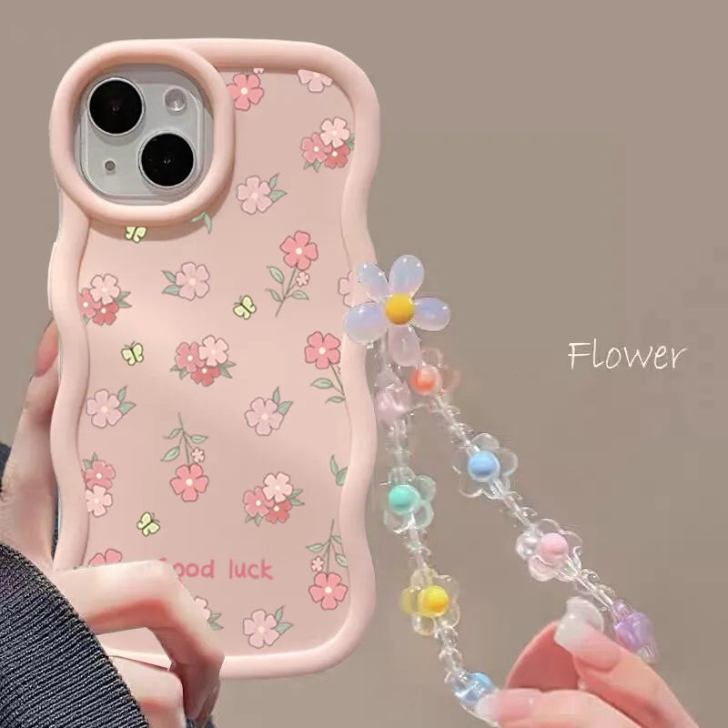 INS Flower Chain Phone Case For Huawei P40 Lite Nova 3i Y70 Honor 90 Lite X8 X6 X9A X7A X8A X7B X8B X9B Soft Silicone Cover