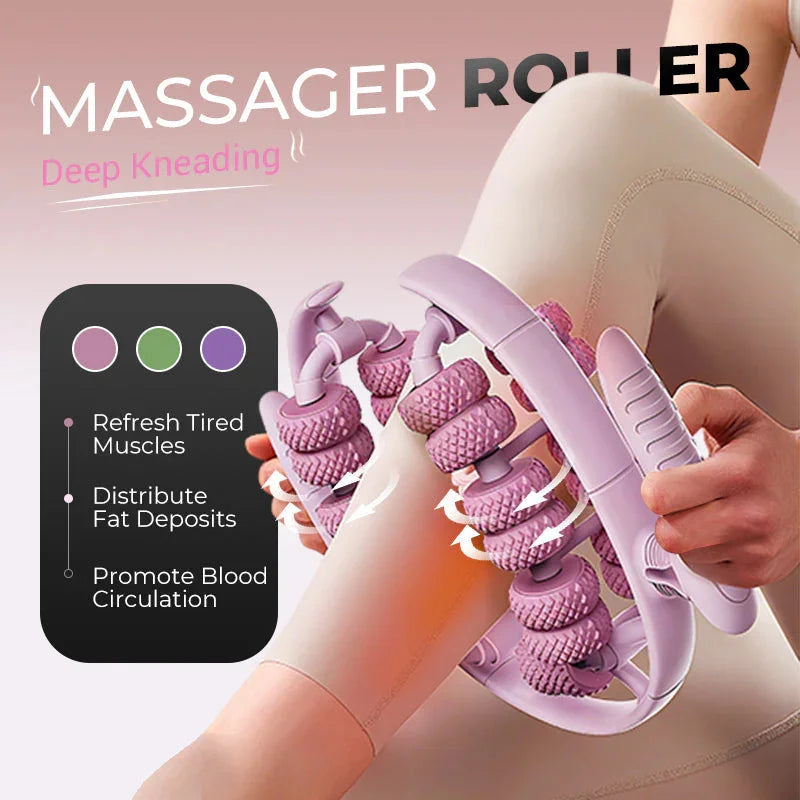 1PC Relax Ring Clamp Leg Massager 360°All-Round Massage 26 Wheel Body Massager Relief Fatigue Roller Massage Calf Muscle Relaxer