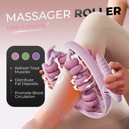 1PC Relax Ring Clamp Leg Massager 360°All-Round Massage 26 Wheel Body Massager Relief Fatigue Roller Massage Calf Muscle Relaxer