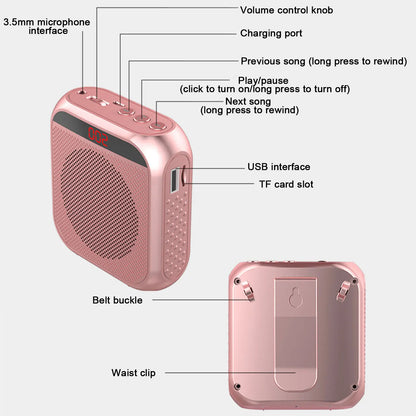 Megaphone Bullhorn Portable Audio Amplifier With Microphone Loudspeaker Shop Voice Sound For Teacher Amplified Megafon