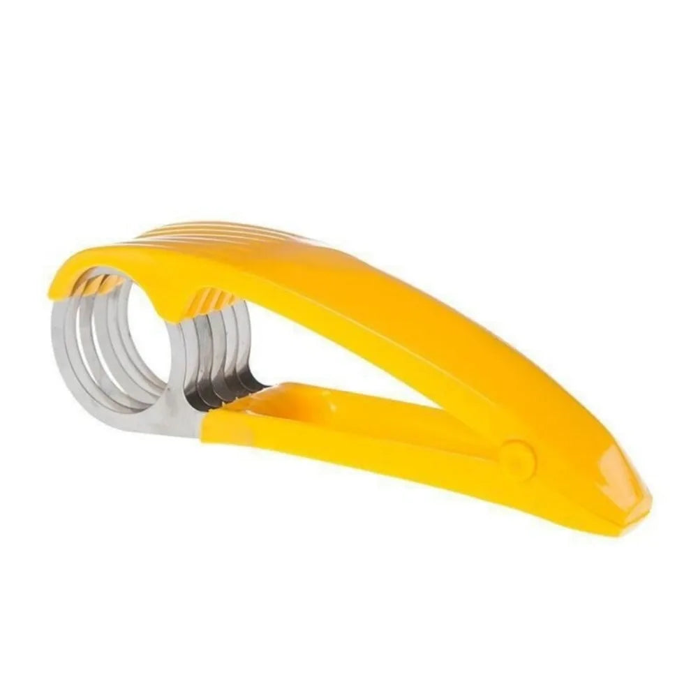 Banana Slicer Curved Handle Stainless Steel Blade Kitchen Knife for Cutting Fruits Vegetables Sausage Cutting Machine Chopper