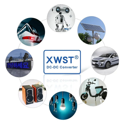 XWST DC DC 9-35V 12v 24v to 12.6v 13.8v 14.5v Constant Current  5A-25A CC Ternary Lithium Lithium Iron Phosphate Battery Charger