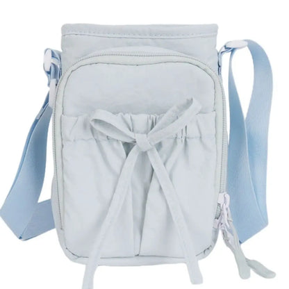 Bowknot Water Bottle Sling Bag Large Capacity Adjustable Gym Bottle Bag Waterproof Convenience Crossbody Sports Bottle Bag Gym