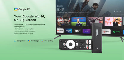 [Genuine] 2025 Newest Mini TV Stick MECOOL MEgo1 4K HDR 2GB+8GB 5G Built-in wifi LAN 100M Best Google Certified Netflix TV Stick