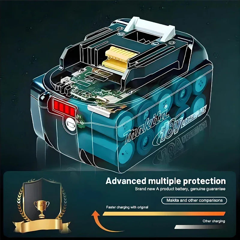 Makita 18V battery for Makita 18V power tools The 18V Makita BL1860B rechargeable battery can replace BL1850B LXT400