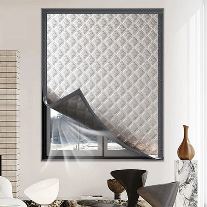Windproof thermal curtain winter bedroom windproof thermal artifact heat storage insulation film cold seal Windows waterproof