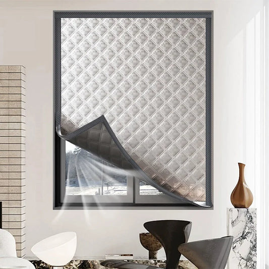 Windproof thermal curtain winter bedroom windproof thermal artifact heat storage insulation film cold seal Windows waterproof by PDG ibma