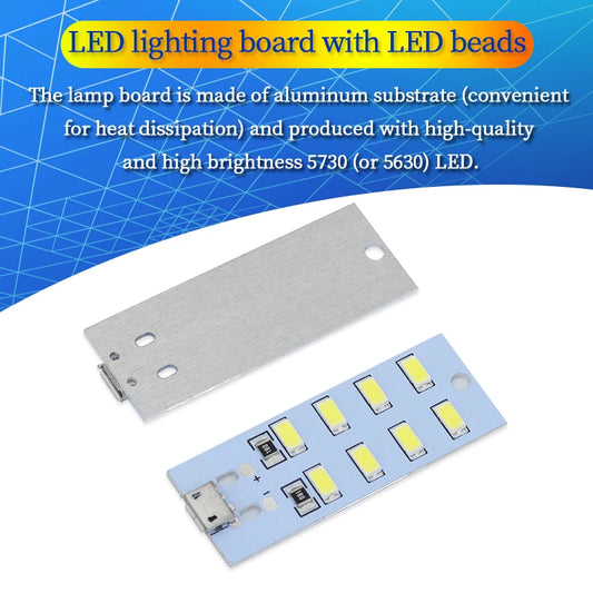 1PCS high quality 5730 smd 5V 430mA~470mA White Mirco Usb 5730 LED lighting panel USB mobile light Emergency light night light by PDG ibma