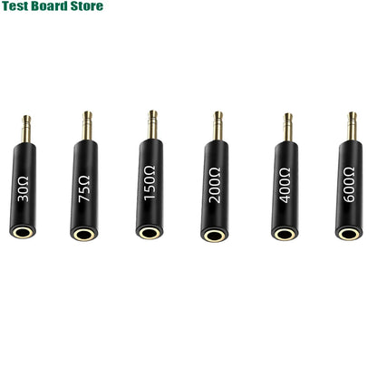1PCS Conductor Earphone Impedance Plug 30 75 150 200 400 600 Ohm Noise Cancelling Adapter Resistance Reduce Noise Filter Plug