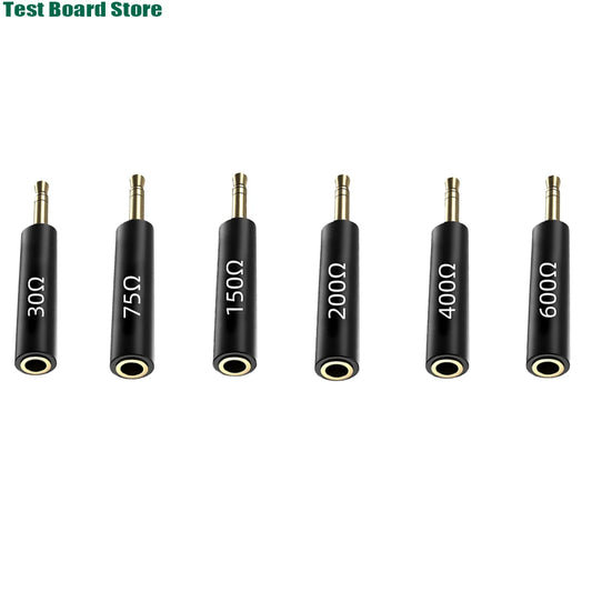 1PCS Conductor Earphone Impedance Plug 30 75 150 200 400 600 Ohm Noise Cancelling Adapter Resistance Reduce Noise Filter Plug by PDG ibma