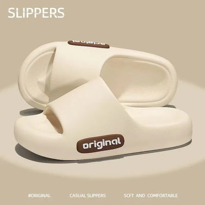 Step on Shit Slippers Female Summer Eva Indoor Home Household Mute Thick-soled Bathroom Non-slip Not Smelly FootMan Sandals.