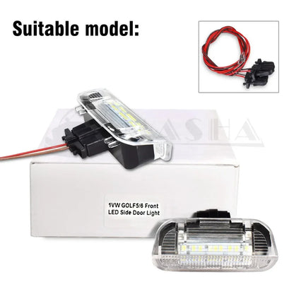 For VW Golf 5 6 7 7.5 T-ROC CC Passat Jetta Tiguan Variant Phidnon Scirocco Touran Auto Signal Lamp 2Pcs 12V LED Car Door Light