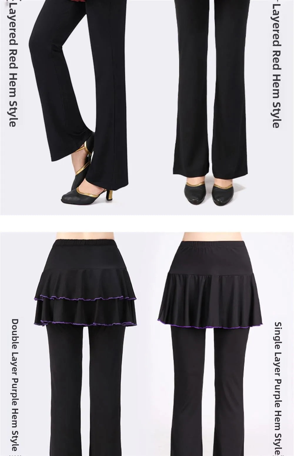 Qui Dry Dance Pants Women's High Waist Long Trousers Skirt Sports Fitn Square Dance orm Breathable Comfortable Fabric