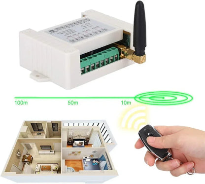 Universal 12V-36V 2-channel wireless motor RF remote control relay module switch receiver motor front and rear electric doors