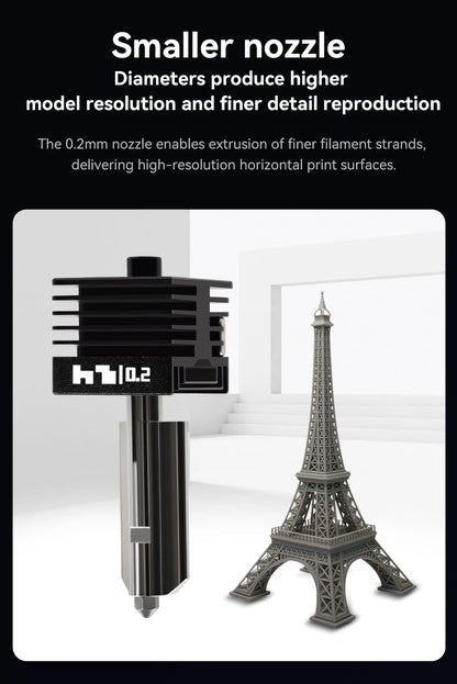 New High Quality H2D H2S H2C Hotend Kit with 0.2/0.4/0.6/0.8mm Hardened steel Nozzle Replace Hotend Kit For Bambu H2D A1/A1mini