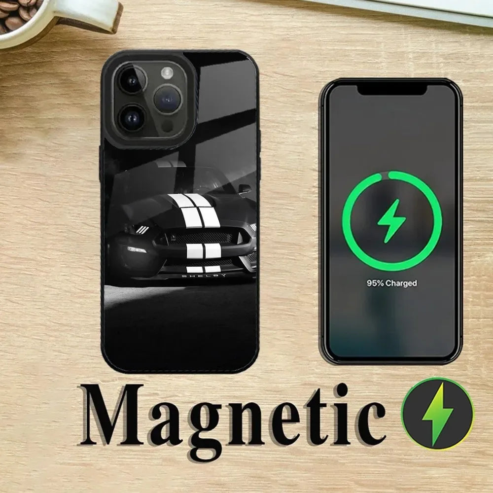 F-Fords Car M-Mustang Phone Case For iPhone 16,15,14,13,12,11,Plus,Pro,Max Mini Magsafe Magnetic Wireless Charging