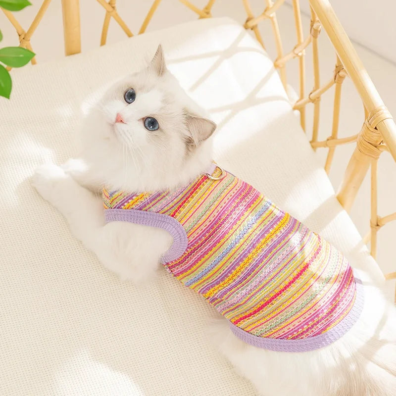 Breathable Mesh Pet Dog Vest Dog Summer Clothes Thin Cooling T Shirt Chihuahua Bichon Costume Cat Clothing Girls Puppy Shirt New