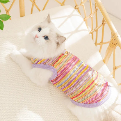 Breathable Mesh Pet Dog Vest Dog Summer Clothes Thin Cooling T Shirt Chihuahua Bichon Costume Cat Clothing Girls Puppy Shirt New