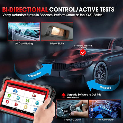 LAUNCH X431 CRP919E BT Car Diagnostic Tool OBD2 Scanner DBScar VII VCI Auto with Active Test ECU Coding CANFD DOIP 31+ Reset