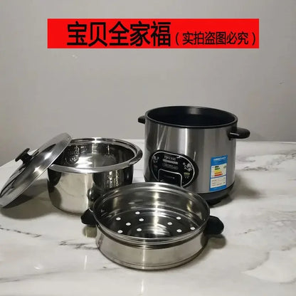 PQKERQE Half-Ball Shape Rice Cooker with 2L Large Capacity, 304 Stainless Steel Inner Pot, Suitable for 3-4 Person Household
