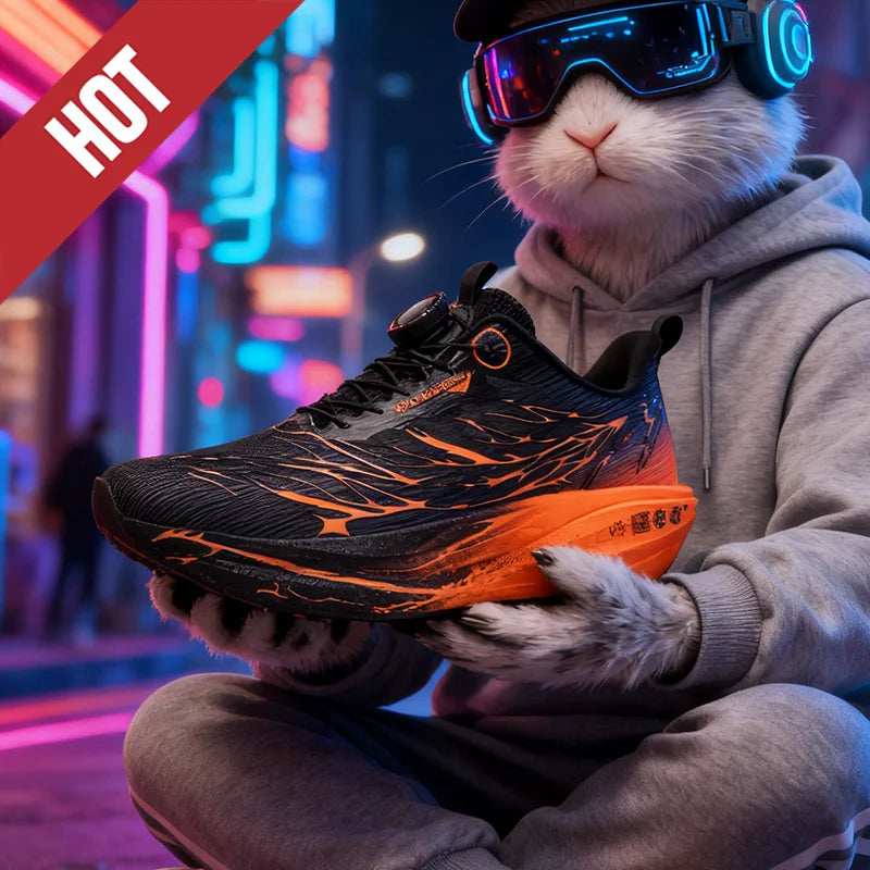 Fluorescence Running Shoes CarbonBoard Marathon Men Sports Casual Tenis Breathable Womens Comfortable Athletic Nonskid Sneakers
