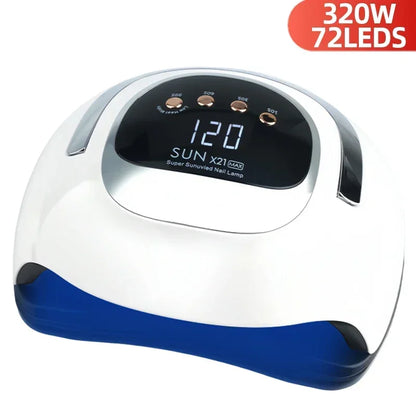 Professional 72 LEDS UV LED Nail Lamp For Fast Gel Nail Polish 320W Nail Dryer With 4 Timer Automatic Sensing For Salon