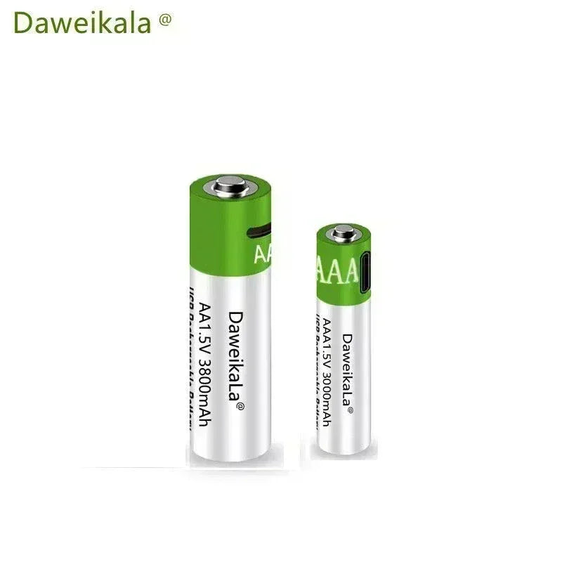 Daweikala rechargeable lithium battery, toy flashlight, MP3 player, 1.5V, AA, 3800mAh/AAA, 3000mAh