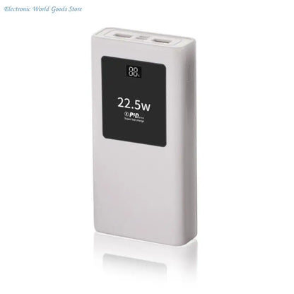 PowerBanks Casing Kit 20000mAh Mobile Chargers Builts in Cable PD22.5W Quick Charging LCD Display Shell