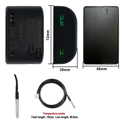 Dry Contact WIFI Tuya Smart Temperature Switch Controller Thermostat Sensor Passive Relay RF Receiver Work for Alexa Google Home