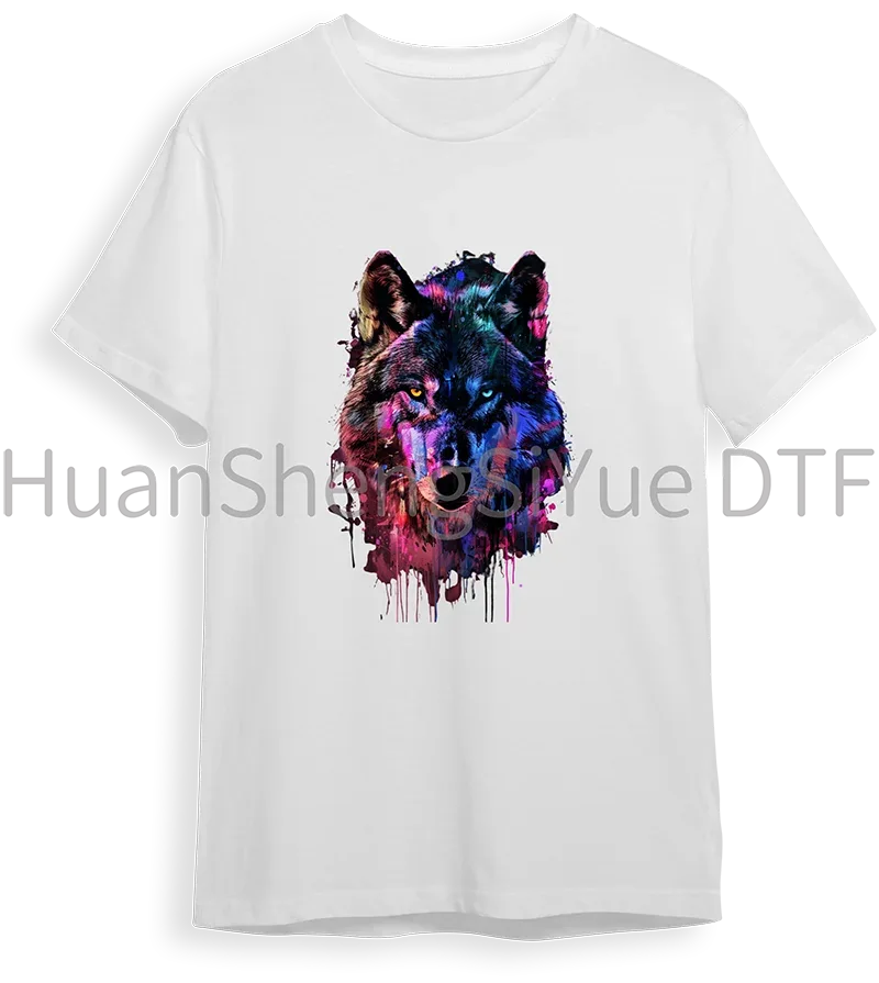 Color Fluid Painting Ironing Sticker Clothes DTF Fashion T-shirt Hoodie DIY Jacket Patch Hot Paste Paper Waterproof