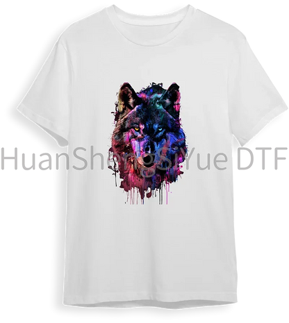 Color Fluid Painting Ironing Sticker Clothes DTF Fashion T-shirt Hoodie DIY Jacket Patch Hot Paste Paper Waterproof
