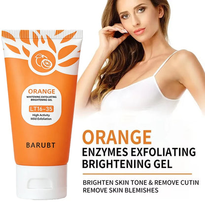 Orange Exfoliating Gel For Face Body Scrub Cleaning Gel Moisturizing Facial Exfoliator,Natural Orange Peeling Gel Skin Cleaning