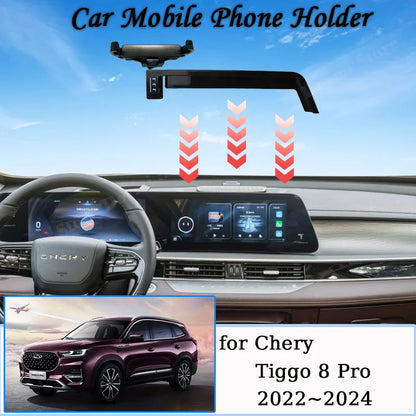 For Chery Tiggo 8 Pro 2022~2024 New MagSafe Screen Car Mobile Phone Holder GPS Bracket Gravity Mount Support Stand Accessories