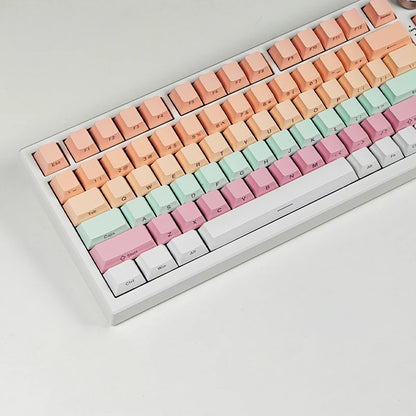 Babysbreath Side Print Shine Through Keycap Cherry Profile Double Shot PBT Keycaps 130 Key for Cherry MX Switches Gamer Keyboard