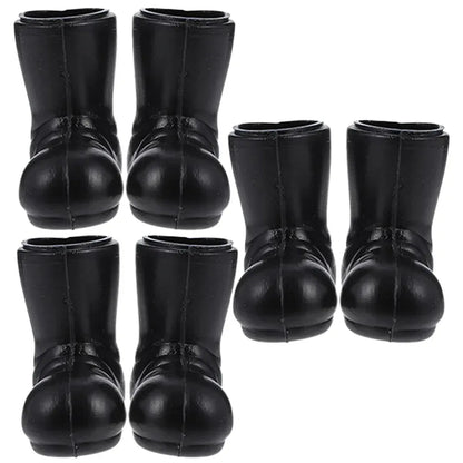 3 Pairs Plastic Mini Christmas Boots Child Baby Toys Small Gnomes Shoes Miniature Santa Claus Decoration Figurines Mini House