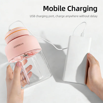 High Aesthetic 1300ml Large Capacity USB Rechargeable Portable Blender Juicer, Kitchen Fruit Juicer, Food Prep