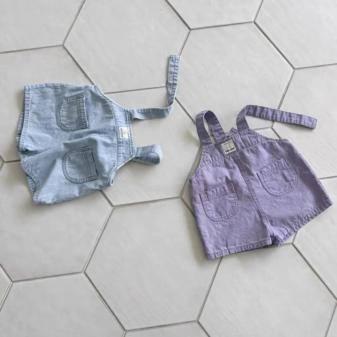2025 Summer New Baby Denim Strap Shorts Infant Jumpsuit Toddler Boy Girl Fashion Casual Overalls Baby Loose Versatile Clothes
