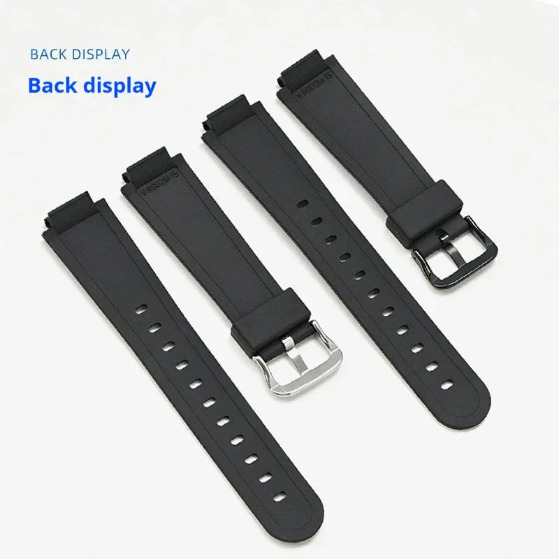 Resin Strap for Casio  AW-90H Sport Waterproof Stainless Steel Buckle Men's Rubber Replace Band Bracelet Watch Accessories