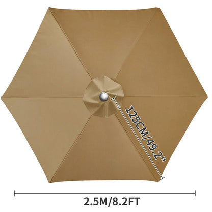 Waterproof Replacement Umbrella Cloth 2/3M Patio Parasol Cover UV-Anti Canopy Cover Replacement Parasol Cover for Balcony Garden