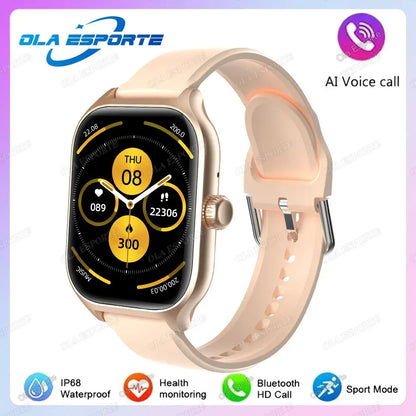 2.01'' Sports SmartWatch Fitness Clock Health Monitor Waterproof Smartwatch Wireless Call Watches For Men Women IOS Andriod 2025