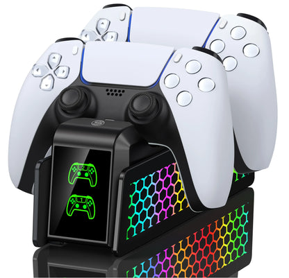 Controller Charging Station For PlayStation 5 Dual Fast Charger LED Indicator Charging Stand Docking Station ps5 accessories