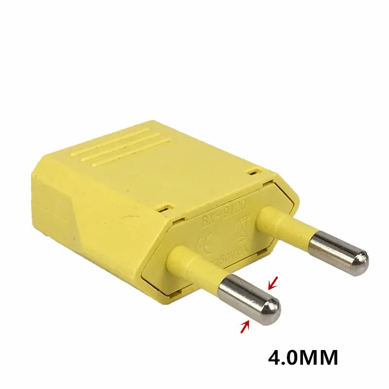 1-100pcs EU Plug Adapter US to EU Plug Adapter CN to EU Travel Adapter Electric KR Euro Plug Converter Power Sockets AC Outlet
