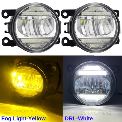 2IN1 Car Canbus LED Fog Light Accessories with Daytime Running Lamp DRL H11 For Citroen Jumper Jumpy 290 295 2015-2024