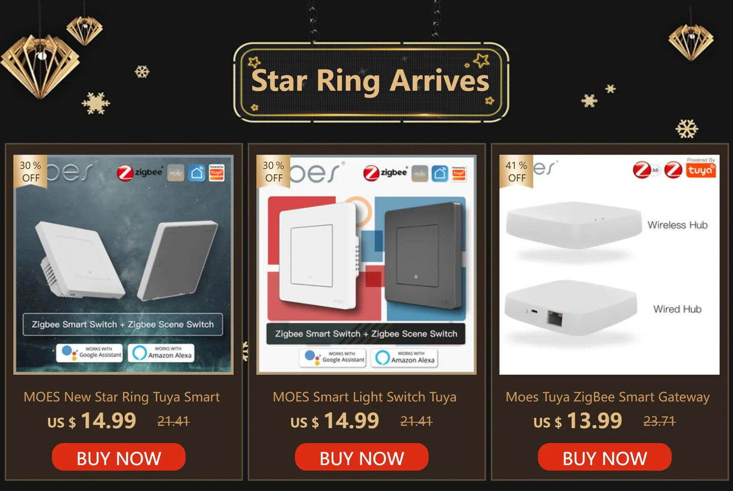 New ZigBee Smart Rotary/Touch Light Dimmer Switch Smart Life/Tuya APP Remote Control Works with Alexa Google Voice Assistants EU
