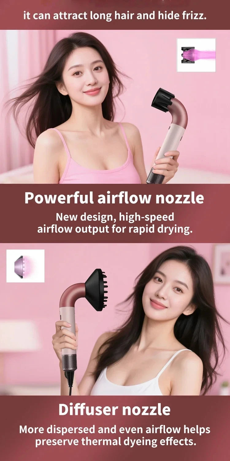 Fast Drying 200M Anion Blow Dryer Leafless Design Professional Negative Ion Care Powerful Hair Dryer For Home Use HD18