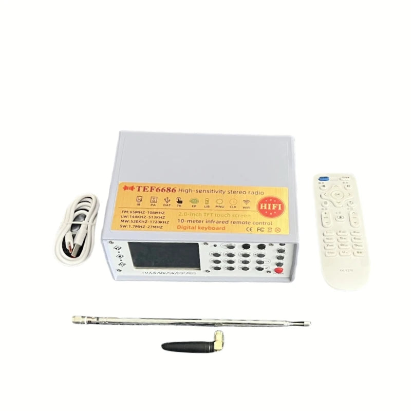1Set Latest TEF6686 FM SW/MW/LW Full Band Radio RDS + Battery Speaker Charger Antenna FM AM Radio FM AM Radio