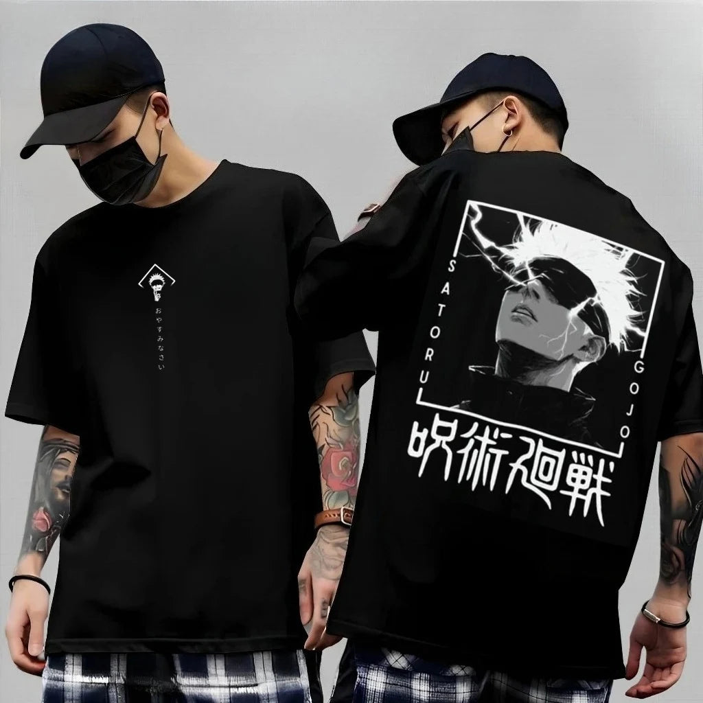 Anime Gojo Satoru Jujutsu Kaisen Printed T-shirt Men's and Women's T-shirt Men's Top Sports T-shirt Men's T-shirt Summer Tee New