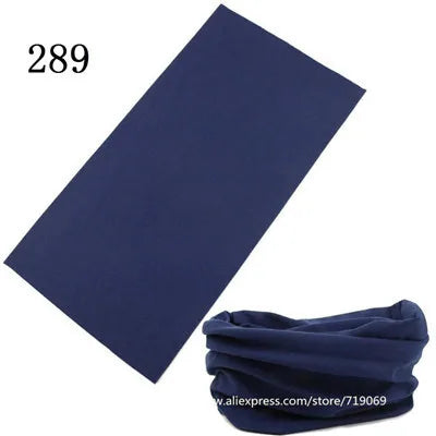 100% Polyester Solid color Microfiber Tubular Multifunction Motorcycle Scarf sports Headband Seamless Tube Bandanas Face Mask